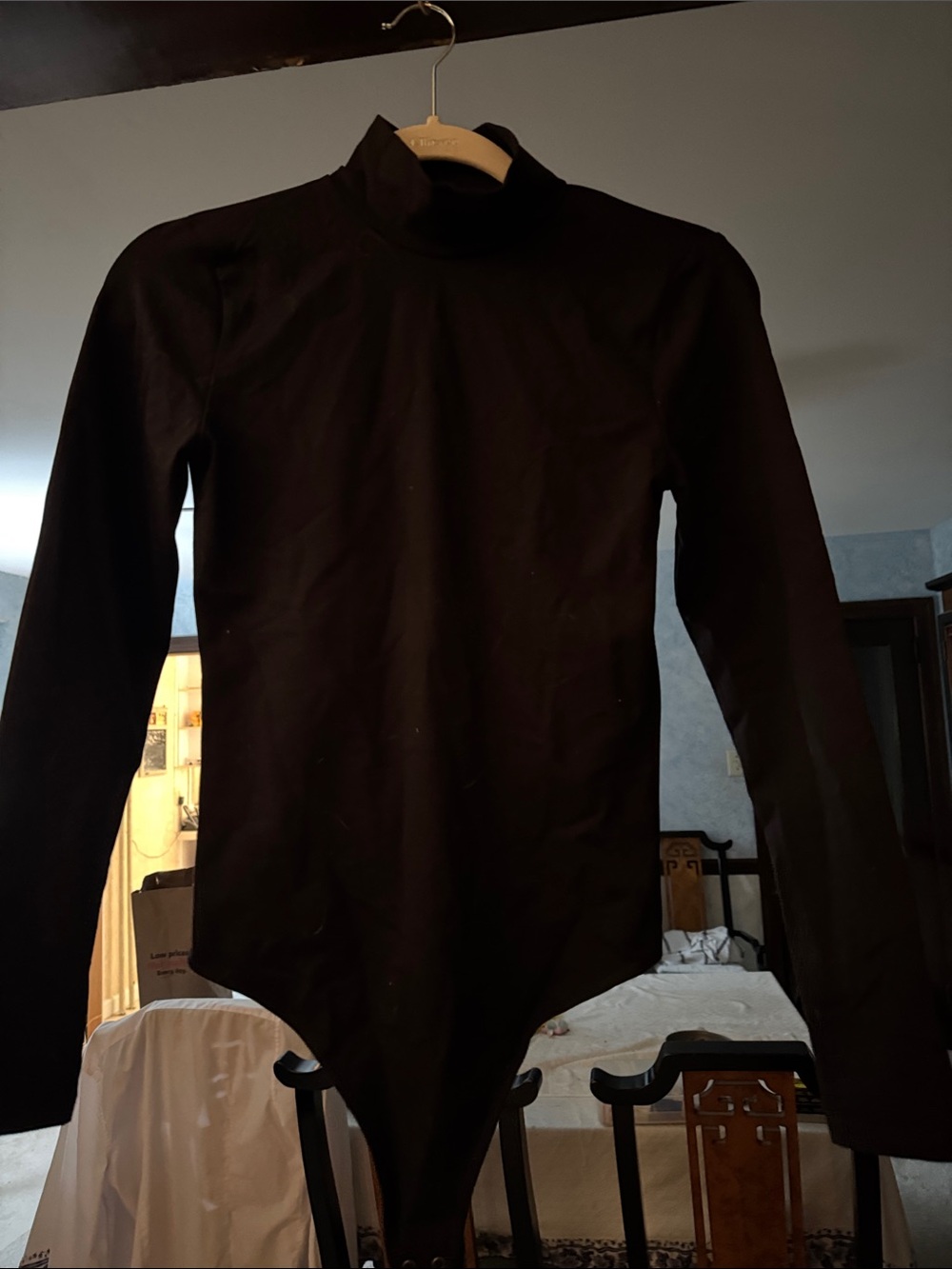 abercrombie & fitch Black Long-Sleeve Turtleneck Bodysuit